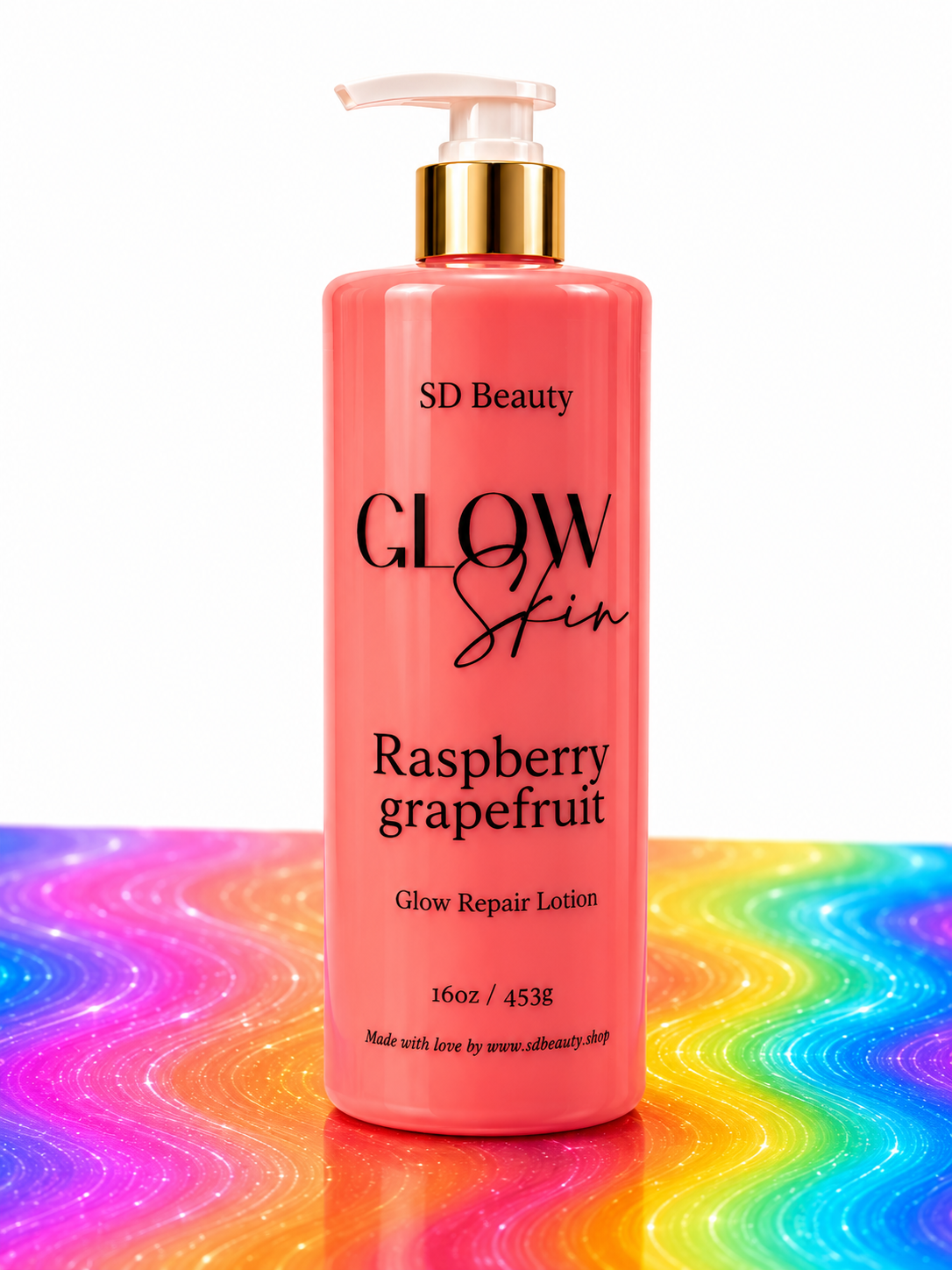 Raspberry grapefruit, shimmer repair lotion SD Beauty